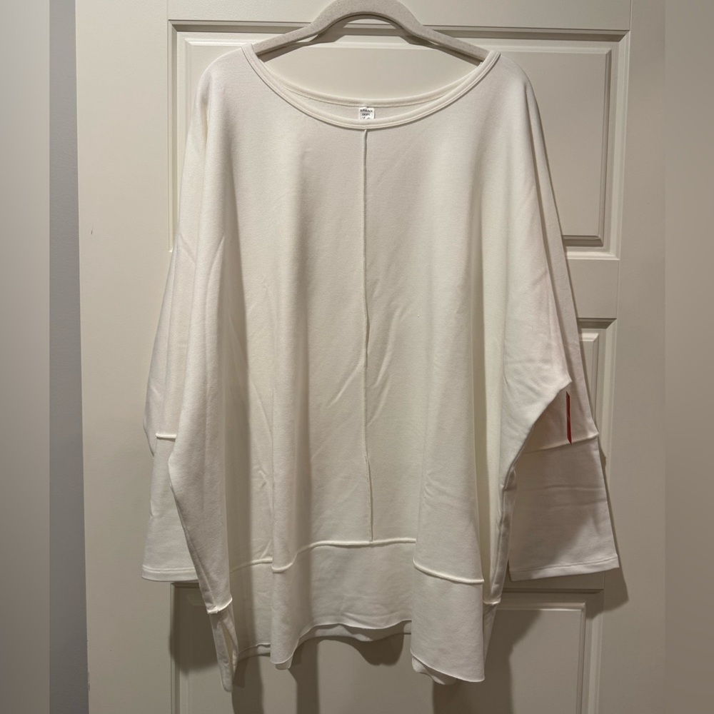 NWT SPANX 2X White Dolman Sweatshirt